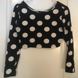 Black polka dot crop top- Forever 21